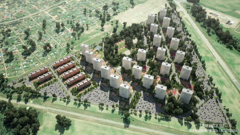 Жилой комплекс «Южный парк» - это масштабный жилой микрорайон на земельном участке 36 Га расположеный в Лаишевском... - 9
