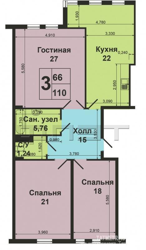 ВНИМАНИЕ!!! Вахитовский район продается 3-х комнатная элитная квартира  в стиле городской шик.  Дом кирпичный. Год... - 8