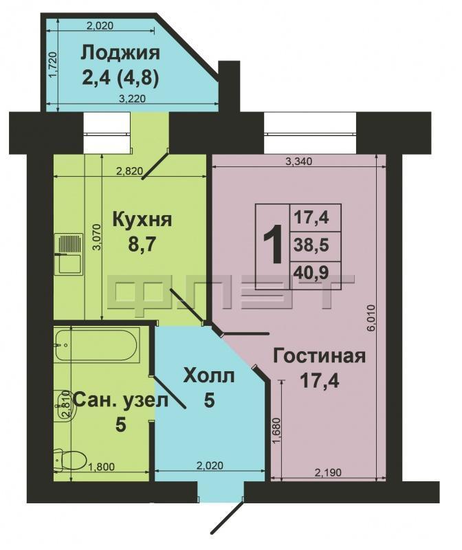 Авиастроительный район, ул. Чапаева, д. 14/7. Продается однокомнатная квартира улучшенной планировки на 8 этаже 10... - 10