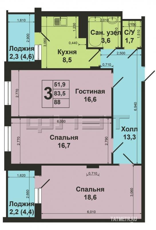 Советский район, ул.Волочаевская, д.4. Продается аккуратная и чистая 3к-квартира в доме 2011г постройки на... - 13
