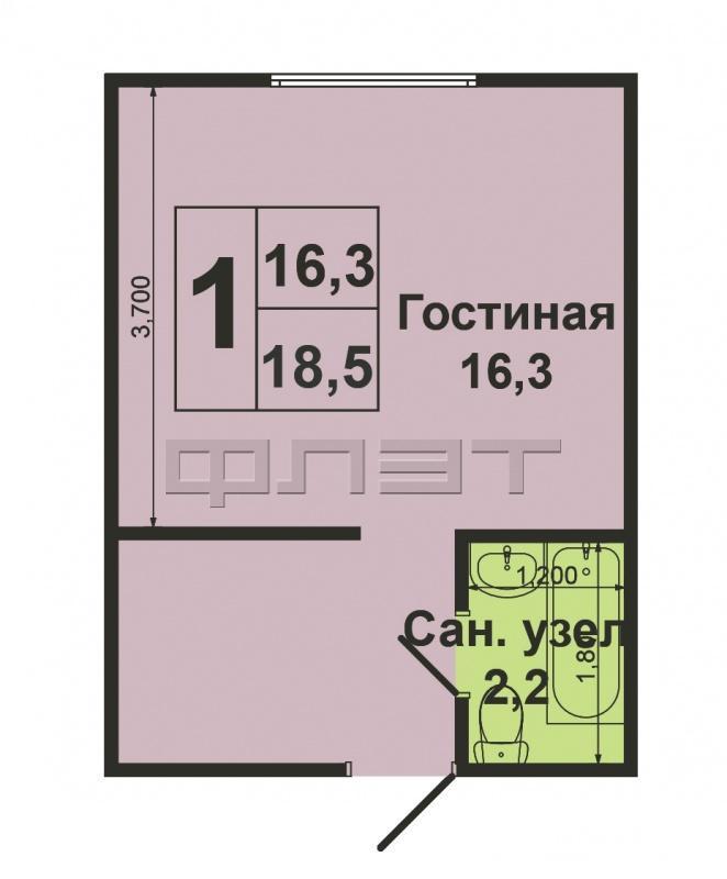 В самом центре Московского района города по ул.Фурманова дом 25 продается просторная гостинка. Комната чистая и... - 7
