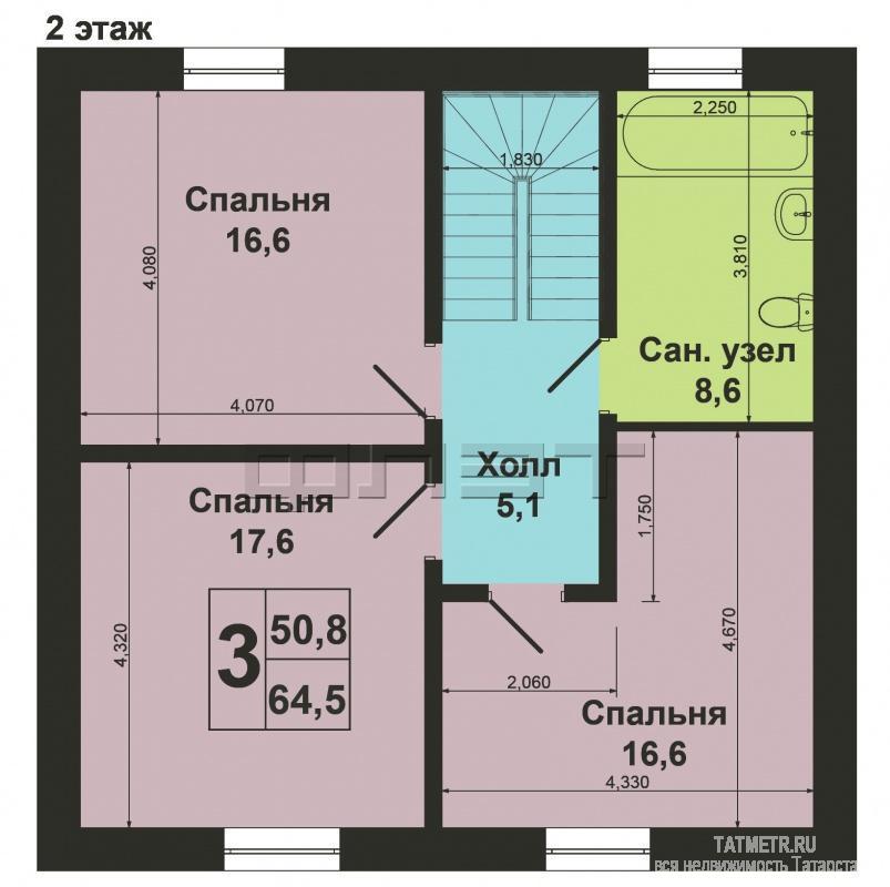 Продается кирпичный дом 130,0 кв.м в 7 км от Казани в загородном поселке 'Барвиха', находящийся около села... - 13