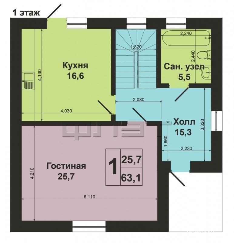 Продается кирпичный дом 130,0 кв.м в 7 км от Казани в загородном поселке 'Барвиха', находящийся около села... - 14