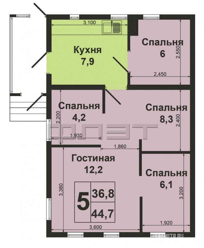 Продается дом в Авиастроительном районе, пос. Северный ( Караваево ) в очень удобном месте — рядом остановки... - 13