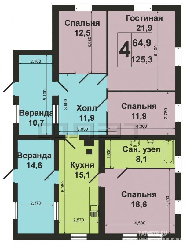 Отличное предложения !!!!  продается одноэтажный дом в центре Арска с участком 12 сот. ©  Показано из Продается... - 18