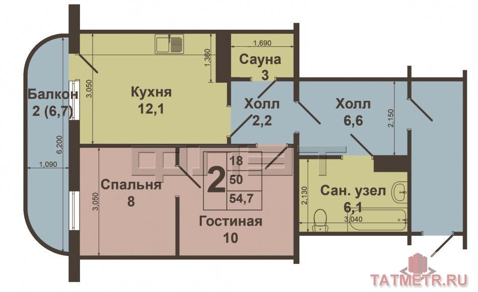 Советский район, Академика Завойского д6. Продаётся просторная квартира с удобной планировкой.  Квартира на 11 этаже... - 9