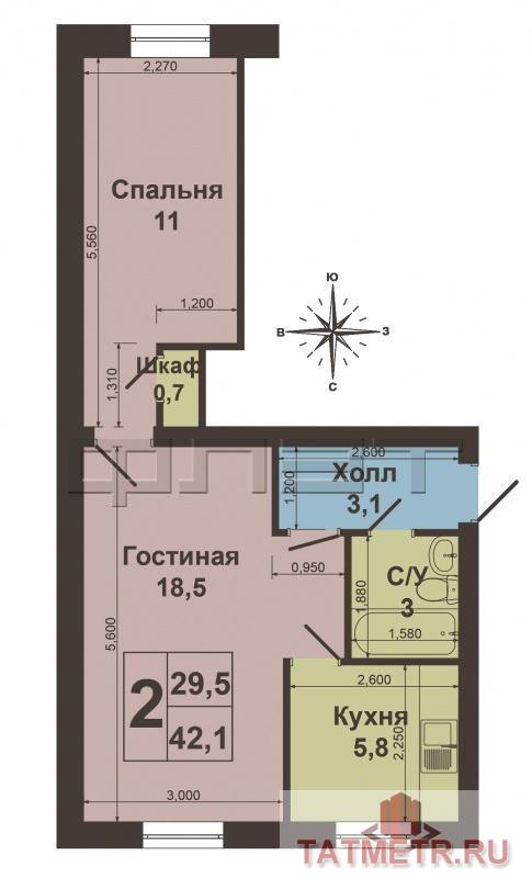 Продается 2 комнатная квартира на ул. Попова д.4 ( рядом улицы Ершова , Сибирский тракт ) . Квартира в хорошем... - 7