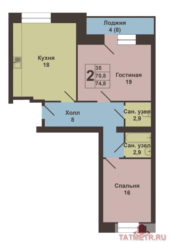 Продается шикарная квартира с черновой отделкой в ЖК премиум класса «Волжская Гавань» по адресу Старо-Аракчинская... - 8