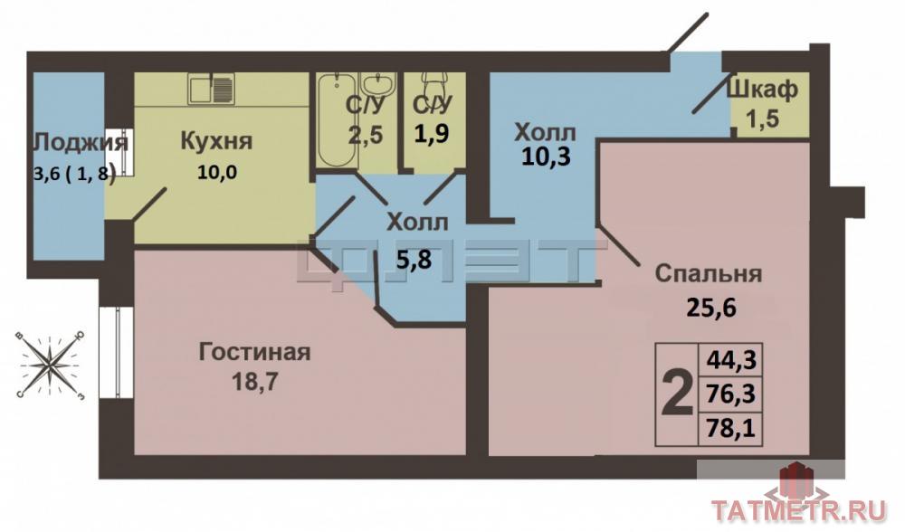ЖК «Янтарный берег» - это пятиэтажный кирпичный дом с тихим и уютным внутренним двором. 2 комнатная квартира в 5ти... - 1