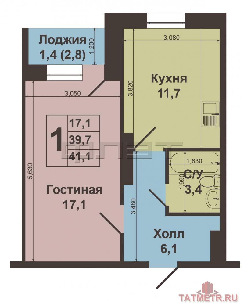 Продается 1 комнатная квартира на ул.Мало-Московская д.26 (рядом улицы Клары Цеткин, Столярова ) квартира 38м , не... - 7