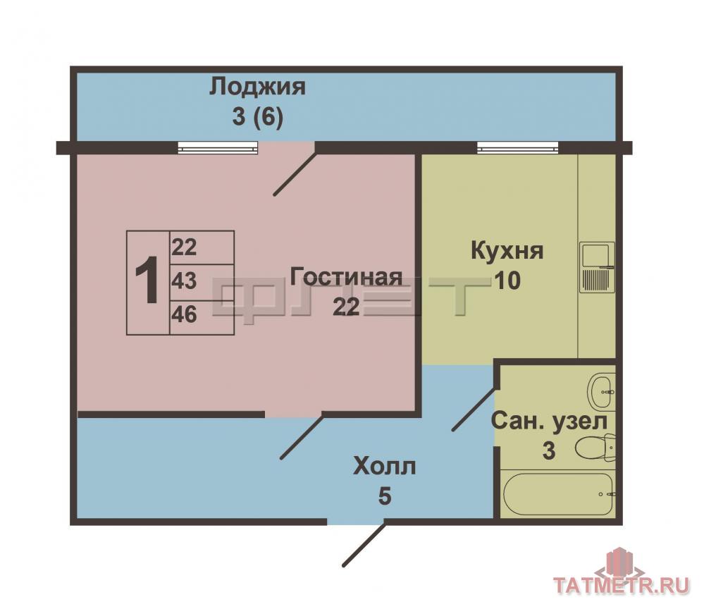 В самом современном жилом комплексе «21 Век» города Казани, продается однокомнатная квартира в качественном кирпичном... - 8
