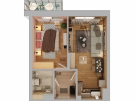 Отличная 2-комнатная квартира смарт планировки в современном ЖК...