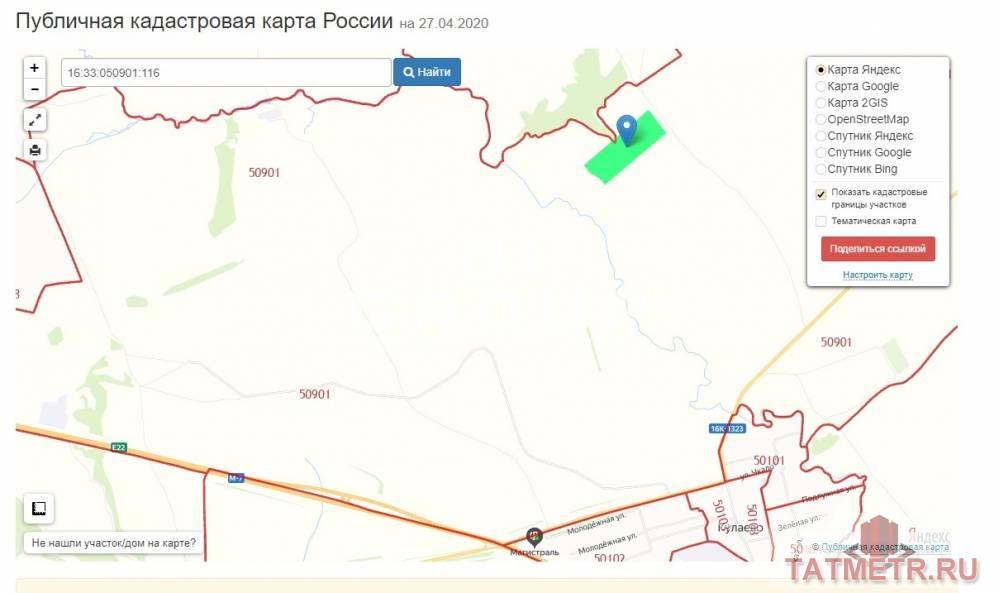 Продается земельный участок 10 га. в 4.5 км от м7.  — Участок расположен не далеко от Казани, с. Кулаево.  —... - 1