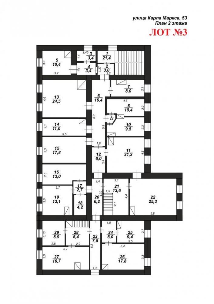 Сдается 2-ой  этаж в отдельно стоящем здании в исторической части города, первая линия улицы К.Маркса.    В здании 2... - 6