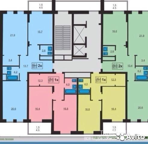 Продаю 2-х комнатную квартиру, общей площадью 84 кв.м. на 6 этаже 18-этажного монолитного дома, по адресу: ул...