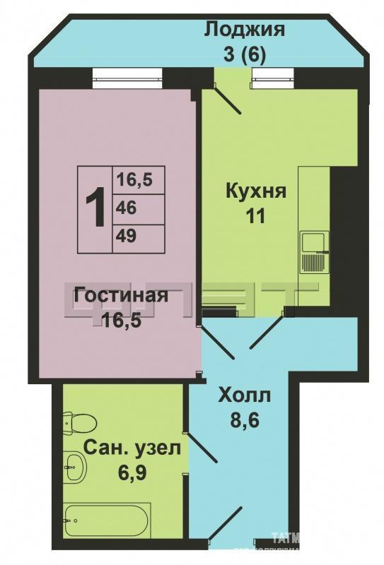 Советский район, ул.Курская, д.18 (на пересечении с Проспектом Альберта Камалеева) Уютная просторная 1-комнатная... - 8