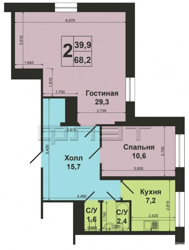 Отличное предложение! Ново-Савиновский  район,  ул. Чистопольская, д.61а продается 2-х  комнатная квартира ЖК... - 3