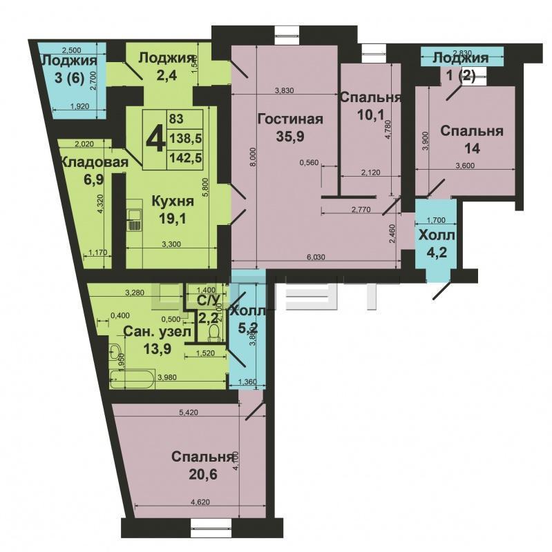 Предлагаем Вашему вниманию отличную 4-х квартиру с дизайнерским ремонтом по адресу ул.Гвардейская, д.56. Наша... - 16