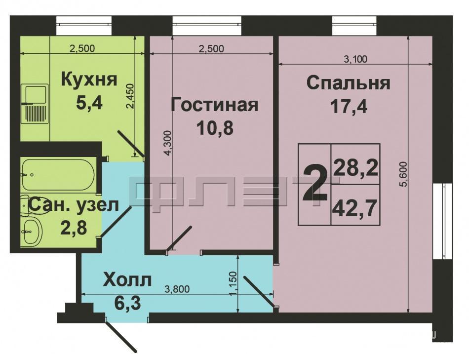 Московский район, ул. Гудованцева д.41. Продается двухкомнатная квартира полностью готовая к проживанию – сделан... - 5