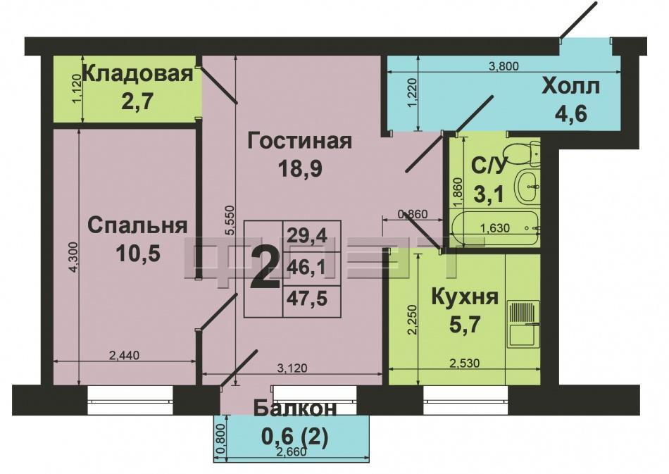 Вахитовский район,  ул.Муштари, д.19 А.Продается 2-к квартира 45, 3 м² на 5 этаже кирпичного дома. В квартире... - 9