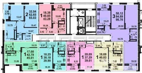 Продается 2 -комнатная квартира в жилом комплексе «Возрождение» на Павлюхина  позиция 2.2, 3 секция,  на 8 этаже 18... - 2