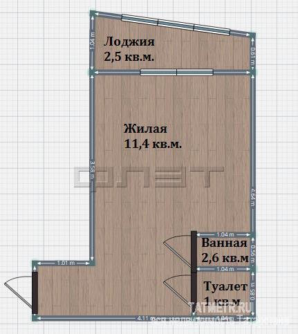 Внимание! Продается отличная гостинка, 22 квадратных метров, с хорошим ремонтом  в Ново-Савиновском районе. В... - 11