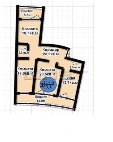 Внимание! Продается шикарная квартира, в самом сердце Ново-Савиновского района, ЖК «МАГЕЛЛАН», ул. Чистопольская,38.... - 20