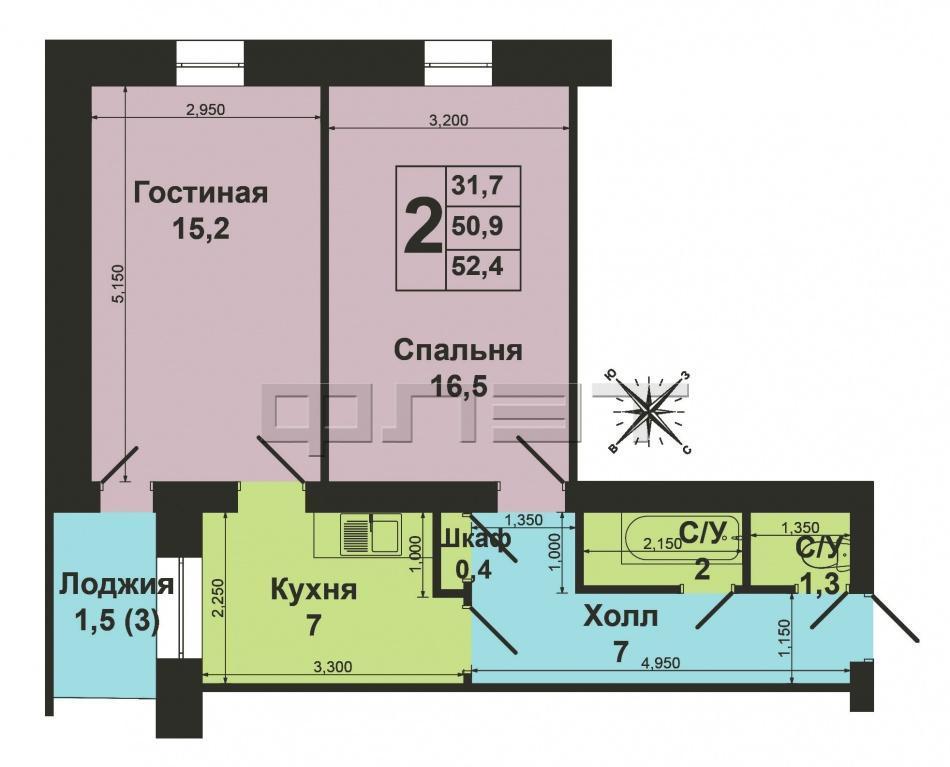 Продается 2 комнатная квартира ул.Декабристов 174 (рядом улицы Восстания , Гагарина ) квартира в кирпичном доме, на... - 6