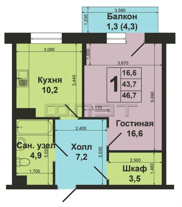 Продается  1-комнатная квартира улучшенной планировки в самом центре престижного Ново-Савиновского района по адресу... - 7