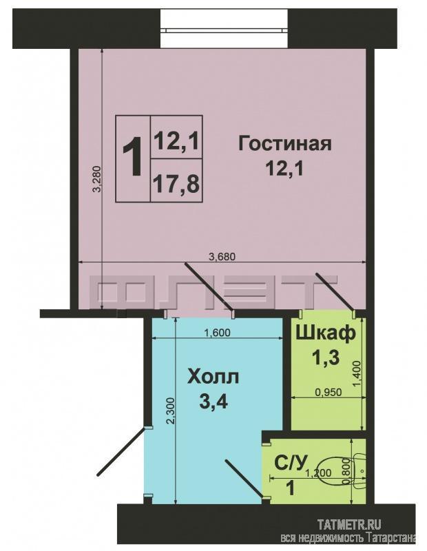 Приволжский район, ул.  ул.Газовая 2-я  д.5. Продается гостинка в центре города на 4 этаже кирпичного дома со всей... - 10