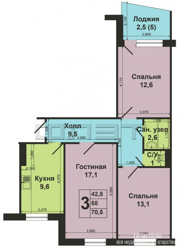 ВНИМАНИЕ!!! Продается 3-х комнатная квартира,  в самом развитом и динамичном Ново – Савиновском районе по... - 14