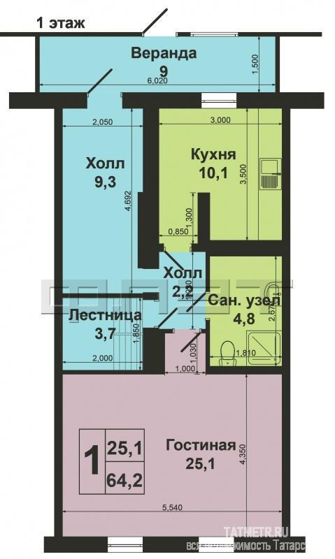 с.Осиново, ул. Мирная. Продается дом (на три семьи) 123кв.м. (по документам квартира) и земельный участок (1,76 сотки... - 12