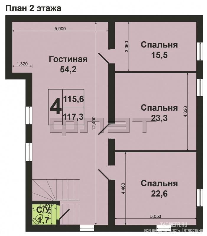 В Советском районе города Казани, в пос. Большие Клыки, ул. Геологов продается двухэтажный кирпичный дом общей... - 19