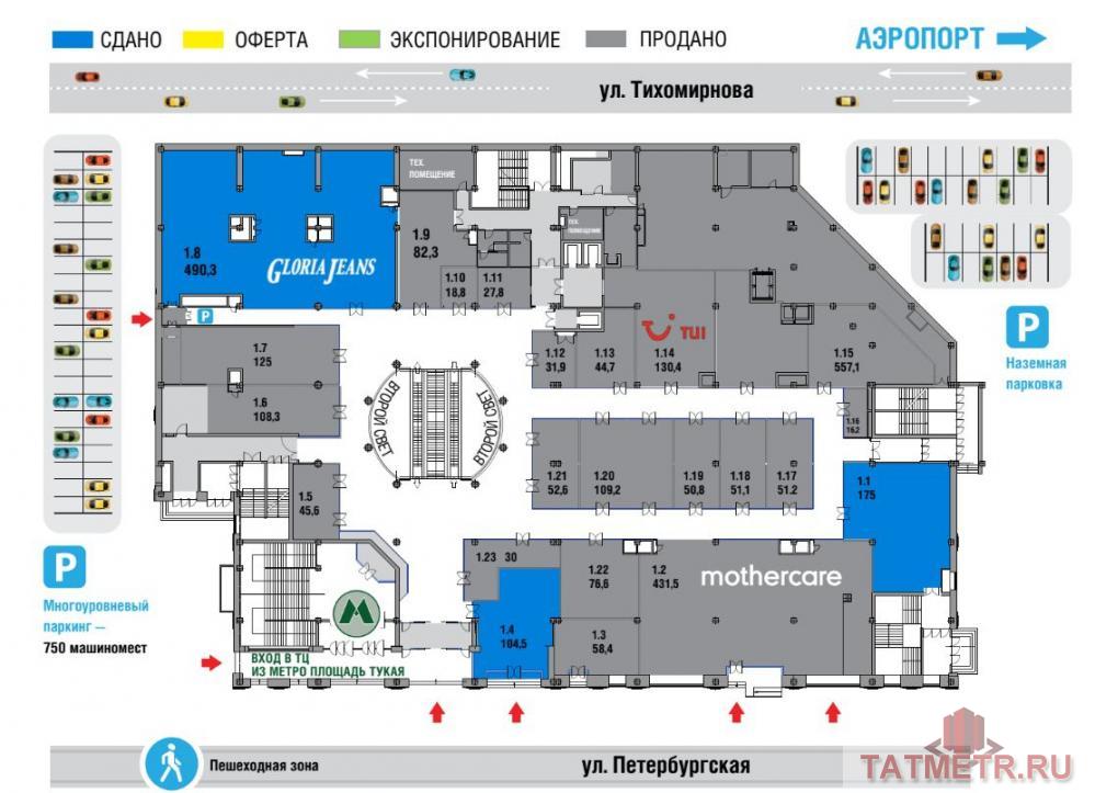 Продаётся площадь 490,3 кв.м. в торговом центре 'Республика' с готовым арендным бизнесом(магазин 'Глория Джинс'),... - 3