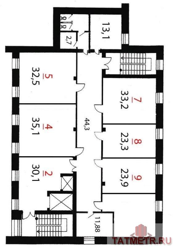 Продажа офис блока общей площадью 280 м² уютные офисы от 12, 17,5, 24, 26, 30, 35 м², 45 кв.м. на 5-м этаже в... - 4
