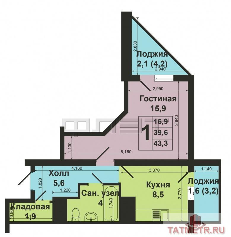 Советский район, Проспект Победы, д. 184. Продается однокомнатная квартира на 18 этаже 19ти этажного дома ( 20 этаж... - 7