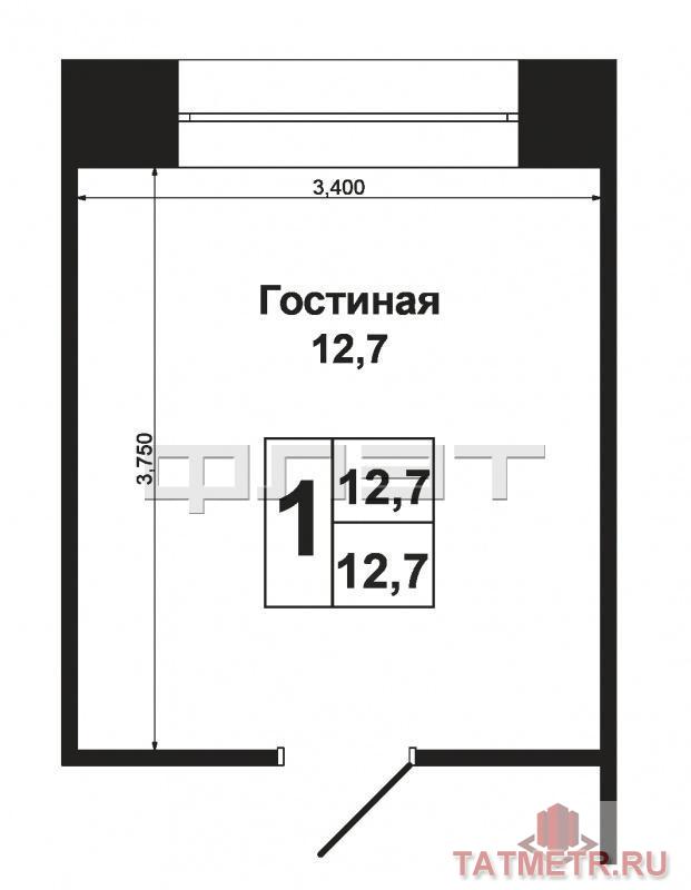 Продам комнату в общежитии в Приволжском районе ул.Гарифьянова,25, на 5-м этаже 8-ми этажного дома. Общая площадь... - 8