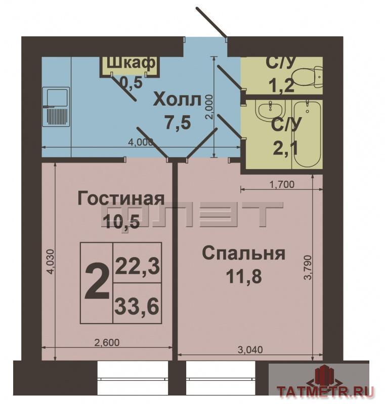 Продам 2х комнатную квартиру в оживленном Ново — Савиновском районе по ул.Мусина,59б/1. Отличная квартира на 3 этаже... - 11