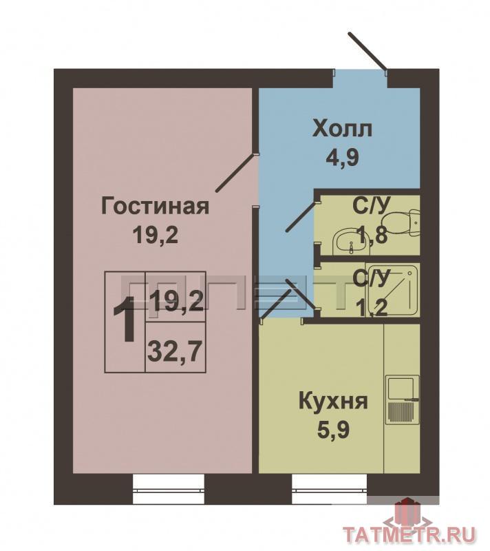 Продается 1-комнатная квартира возле ст.метро «Горки» по улице Рихарда Зорге. Квартира на 3-м этаже кирпичного дома.... - 6