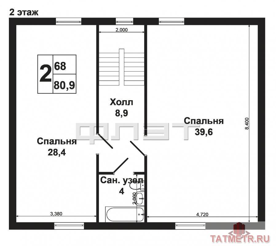 В Пестречинском районе РТ, в п.Ильинский (в 15 км от города) продается двухэтажный кирпичный дом. Все коммуникации... - 14