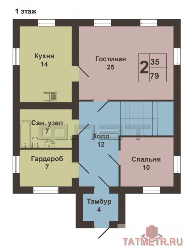 Продается кирпичный дом в с.Пестрецы, ул.Звездная.  2-х этажный кирпичный дом 140 кв.м на участке 12 соток с гаражом... - 4
