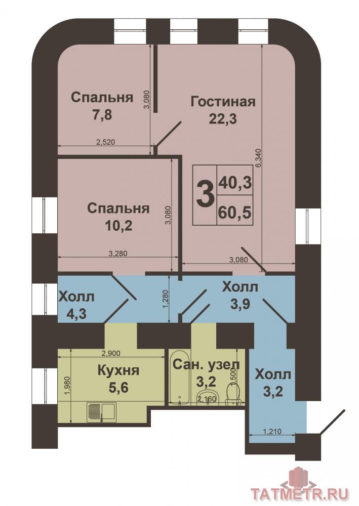 Вахитовский район, ул.Муштари, д.13 - предлагаем Вашему вниманию 3к квартиру в самом центре нашего любимого города.... - 1