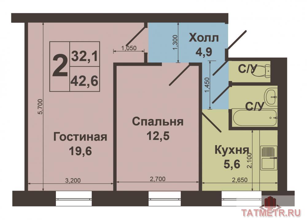 Авиастроительный район, ул. Лукина, 1А. Представляем к продаже очень тёплую двухкомнатную  квартиру на 2-ом этаже,  с... - 9
