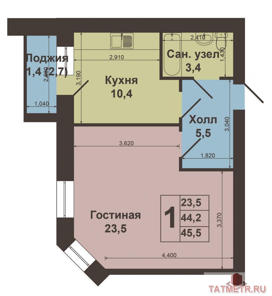 Внимание! Отличное предложение на рынке недвижимости! Продам однокомнатную квартиру в Приволжском районе на... - 7