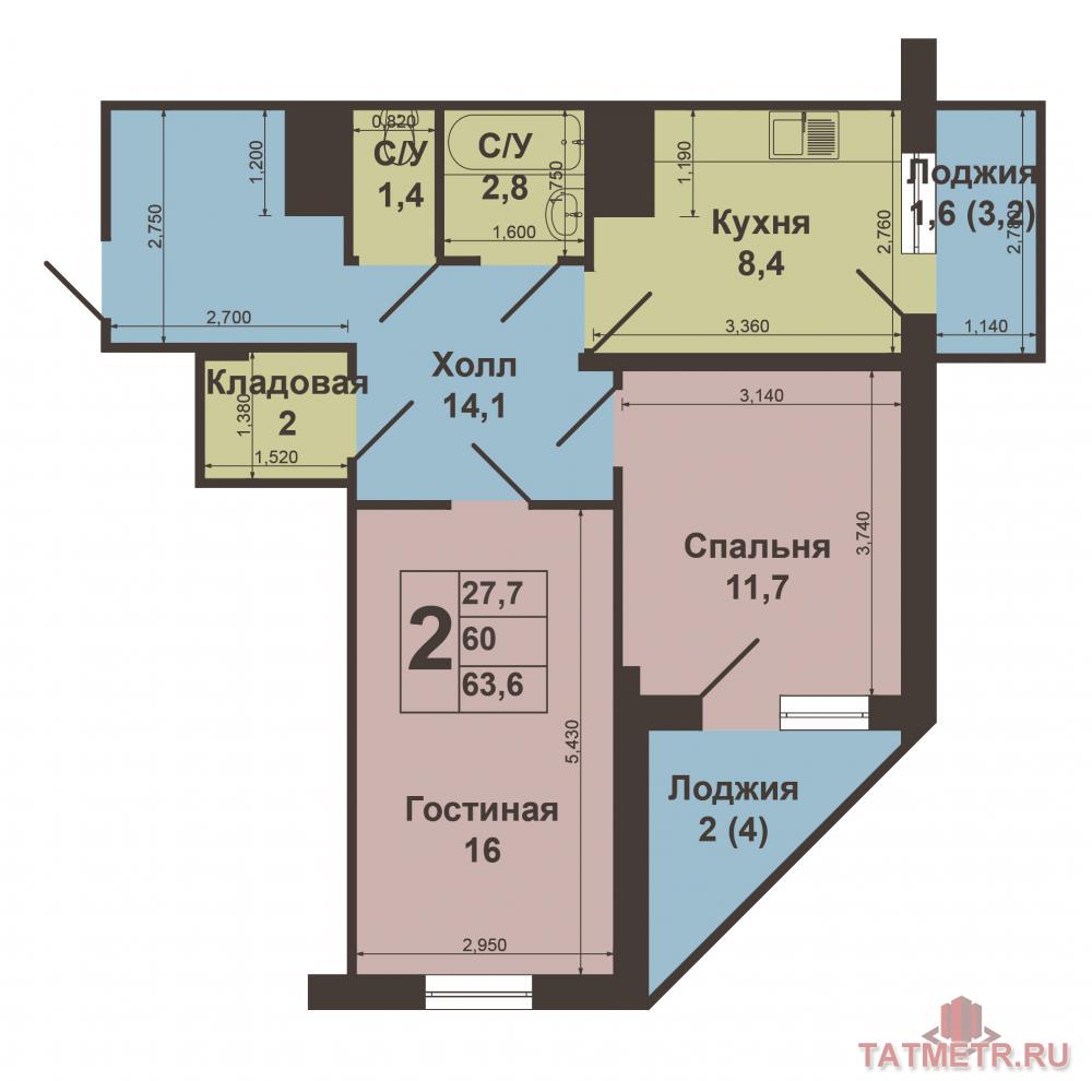 Продается уютная, просторная 2-х комнатная квартира в Советском районе, по адресу: Проспект Победы, д.184. Квартира... - 11