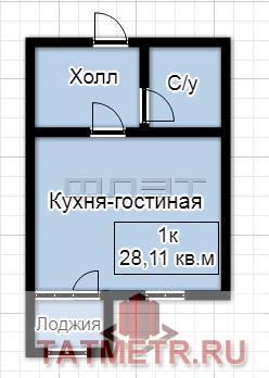 Приволжский район, Оренбургский тракт Продается однокомнатная квартира - студия площадью 28, 11 м2 на 11-м этаже 23-х... - 2