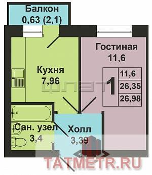 Продается 1-комнатная квартира в новом экологически чистом, развитом Жилом Комплексе Царево Villaqe. Общая площадь... - 6