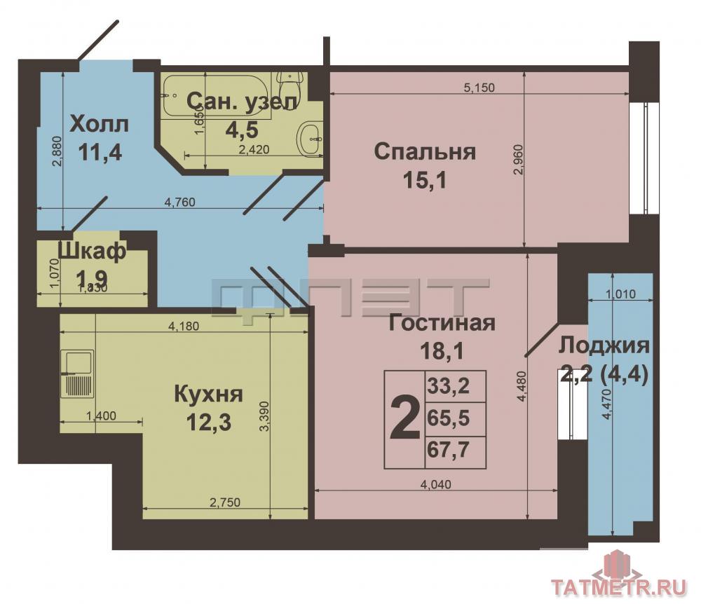 Советский район, ул. Сибирский тракт дом 23б. Представляем вашему вниманию  двухкомнатную квартиру с дизайнерским... - 7