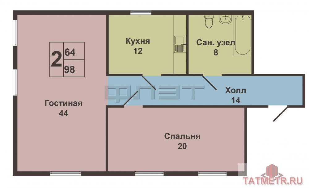 В одном из самых красивых мест  под Казанью в Высокогорском районе, УСАДЫ, продается 1 этажный коттедж  площадью 100... - 5