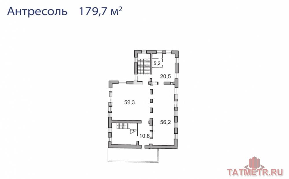 Трехэтажный особняк ХIX века после капитальной реконструкции в историческом центре города Казани в центральной части... - 5